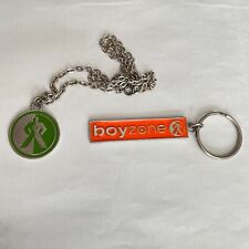 BOYZONE vintage Enamel Pendant Necklace and Keyring from 1996 picture