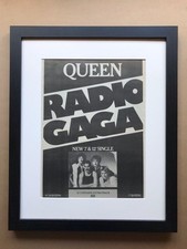 QUEEN RADIO GA GA (FRAMED) POSTER SIZED original music press advert from 1984 - picture