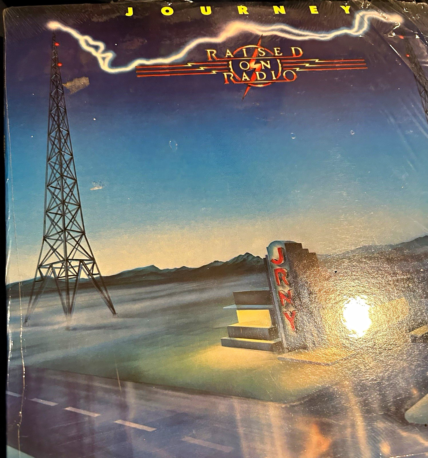 Journey Raised on Radio Columbia 1986 Rock Black Vinyl LP Robert Ludwig pressing