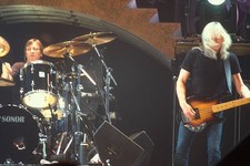 Phil Rudd Australian drummer Cliff Williams bassist February 27 2009 Old Photo picture