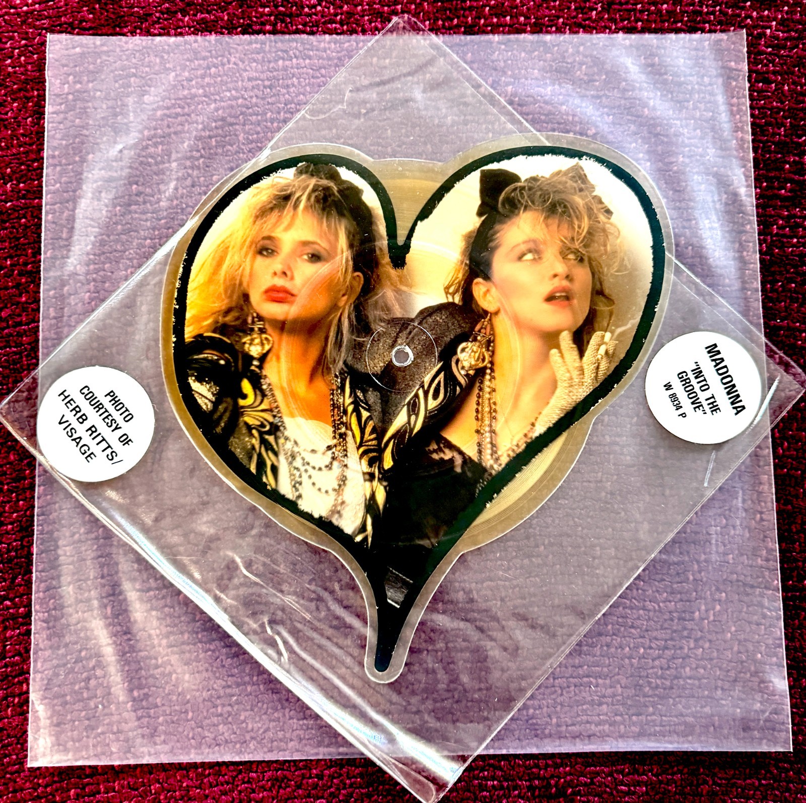 MADONNA INTO THE GROOVE RECORD PICTURE DISC PROMO HYPE STICKER 12