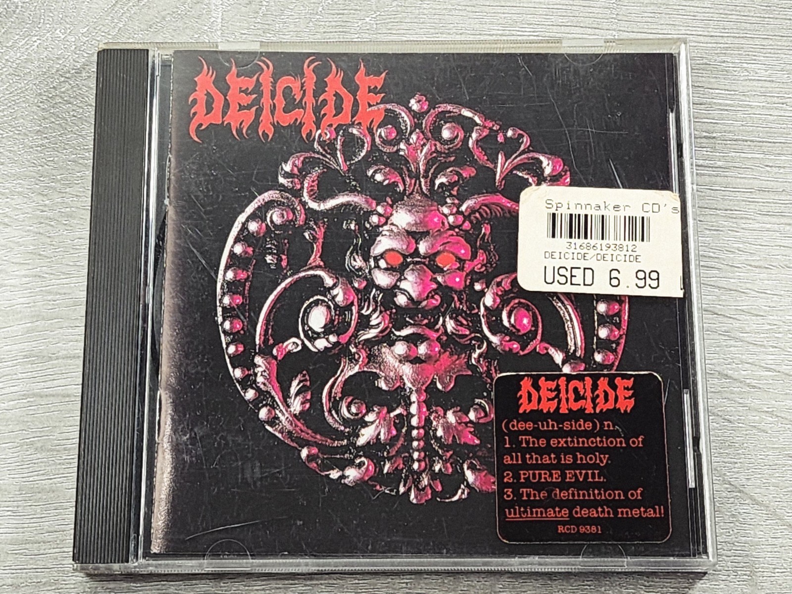 DEICIDE Self Titled CD 1994 Repress R/C Records RCD9381 Sonopress US Death Metal