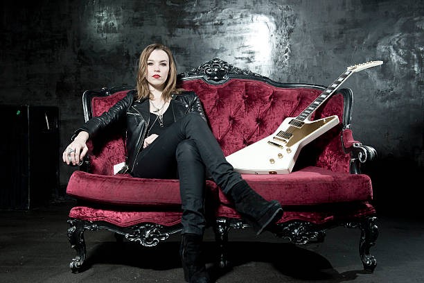 Lzzy Hale guitarist vocalist with hard rock group Halestorm phot- Old Photo