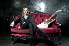 Lzzy Hale guitarist vocalist with hard rock group Halestorm phot- Old Photo picture