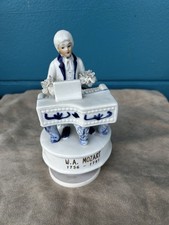 Mozart piano music box ceramic windup vintage picture