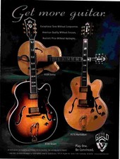 PPOT2  11X8 ADVERT/PICTURE - GUILD GUITARS X150 SAVOY, X700 STUART, MANHATTAN picture