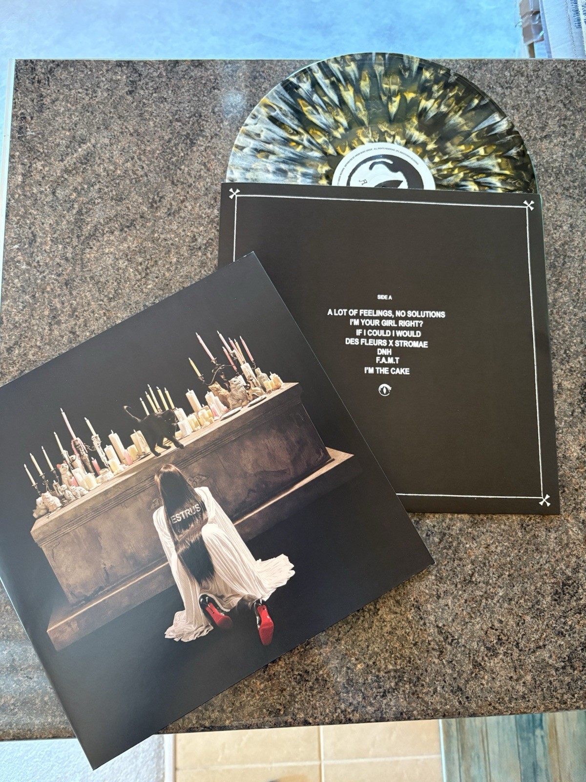 Tove Lo Estrus Blood Records LP Vinyl /1500 Liquid White/Black/Gold Splatter