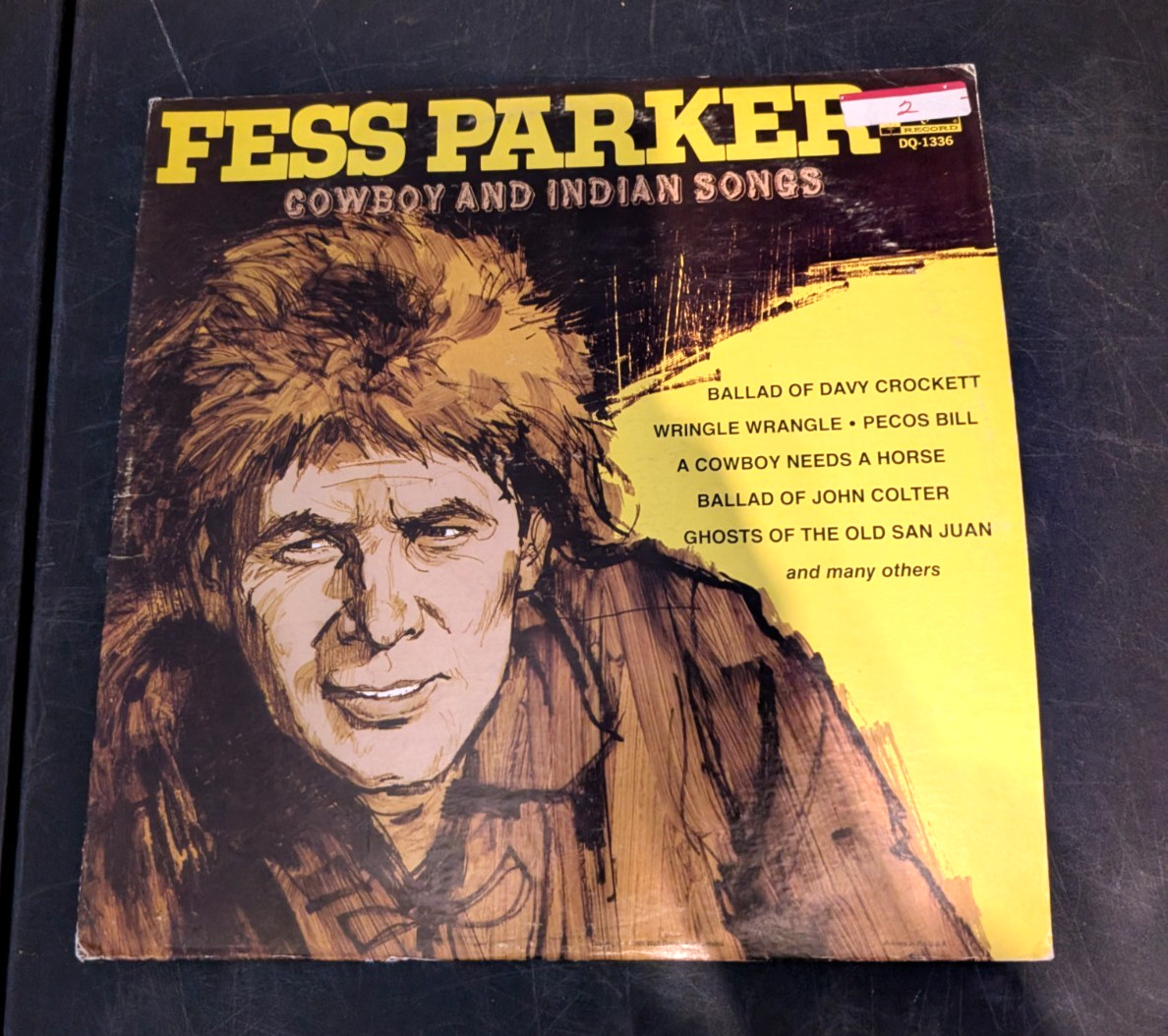 Vintage 1969 fess Parker cowboy and indian songs/dq-1336/disneyland records