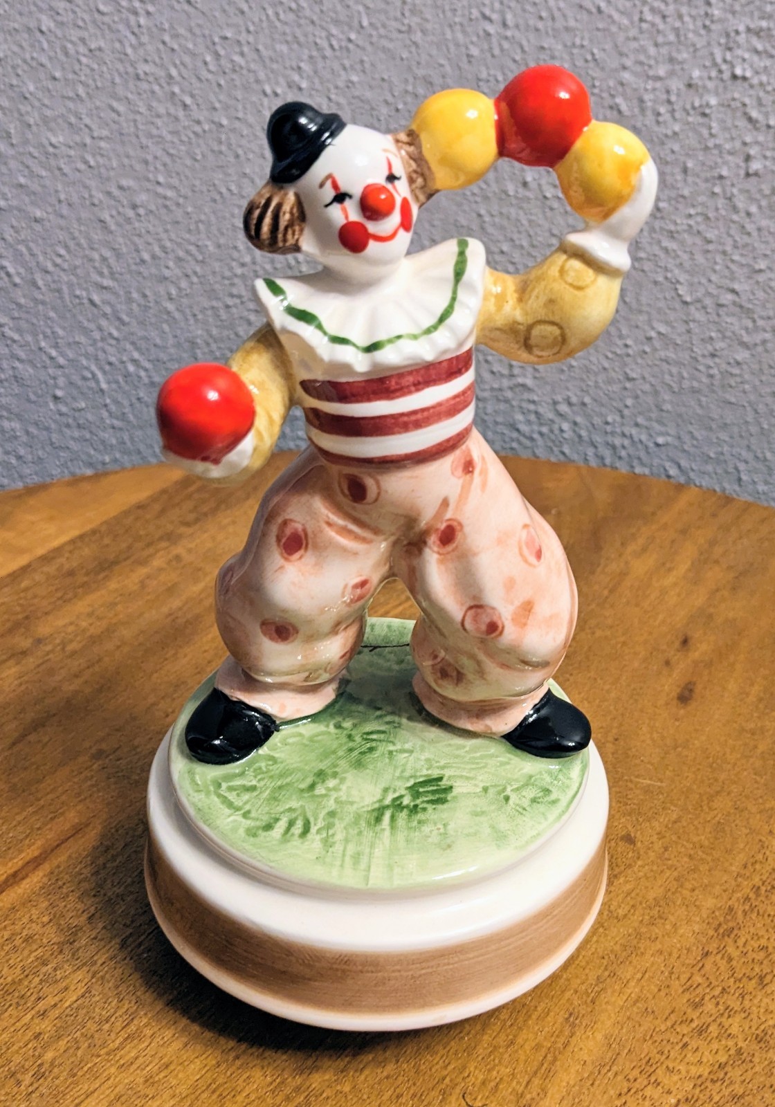 Schmid Be A Clown #377 Porcelain Rotating Music Box Vintage 6