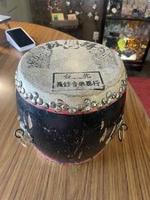 Antique Chinese Tanggu Or Lion Dance Drum. 9 Inches Tall picture