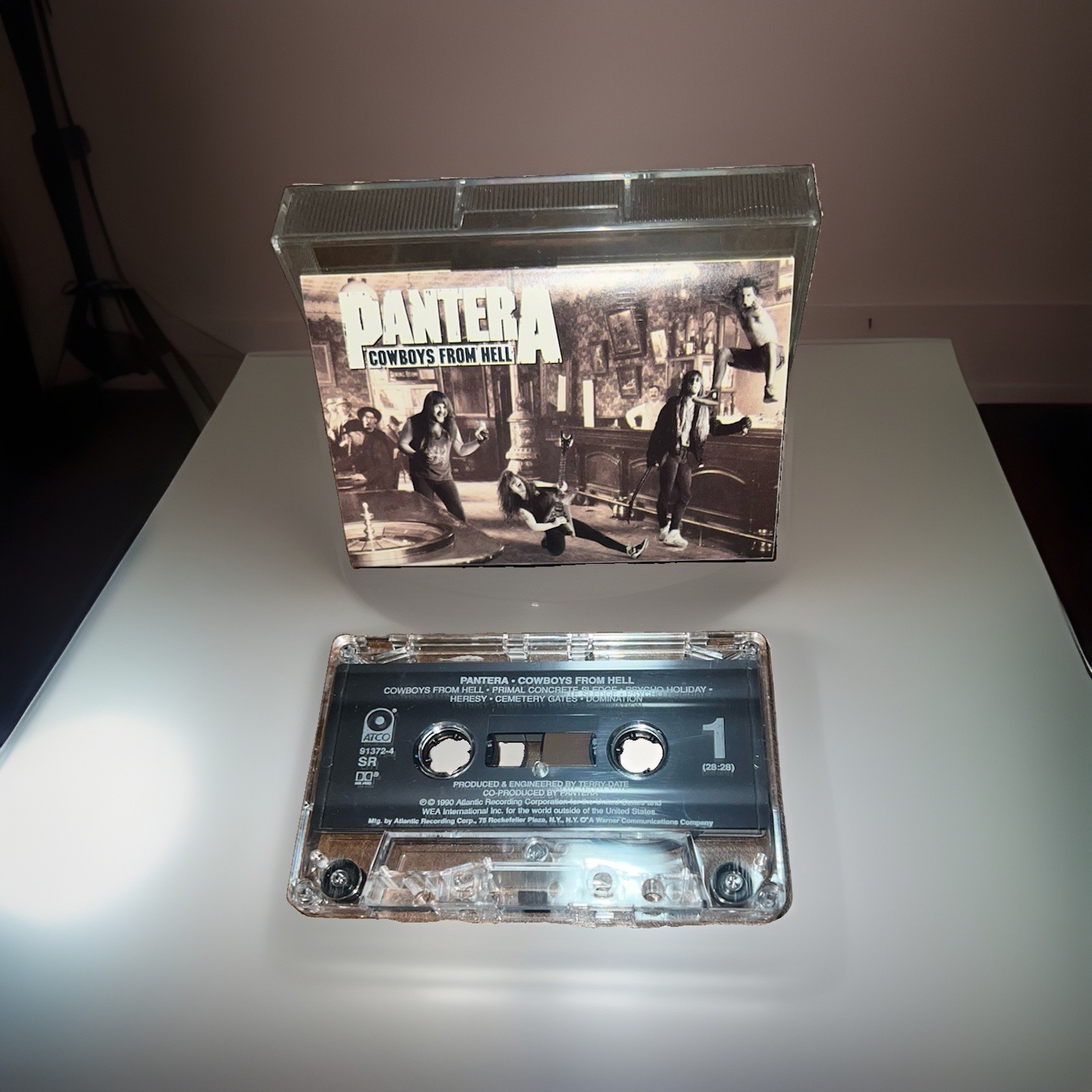 Pantera Cowboys From Hell Cassette 1990 ATCO 7 91372-4 Original Fold-Out Insert