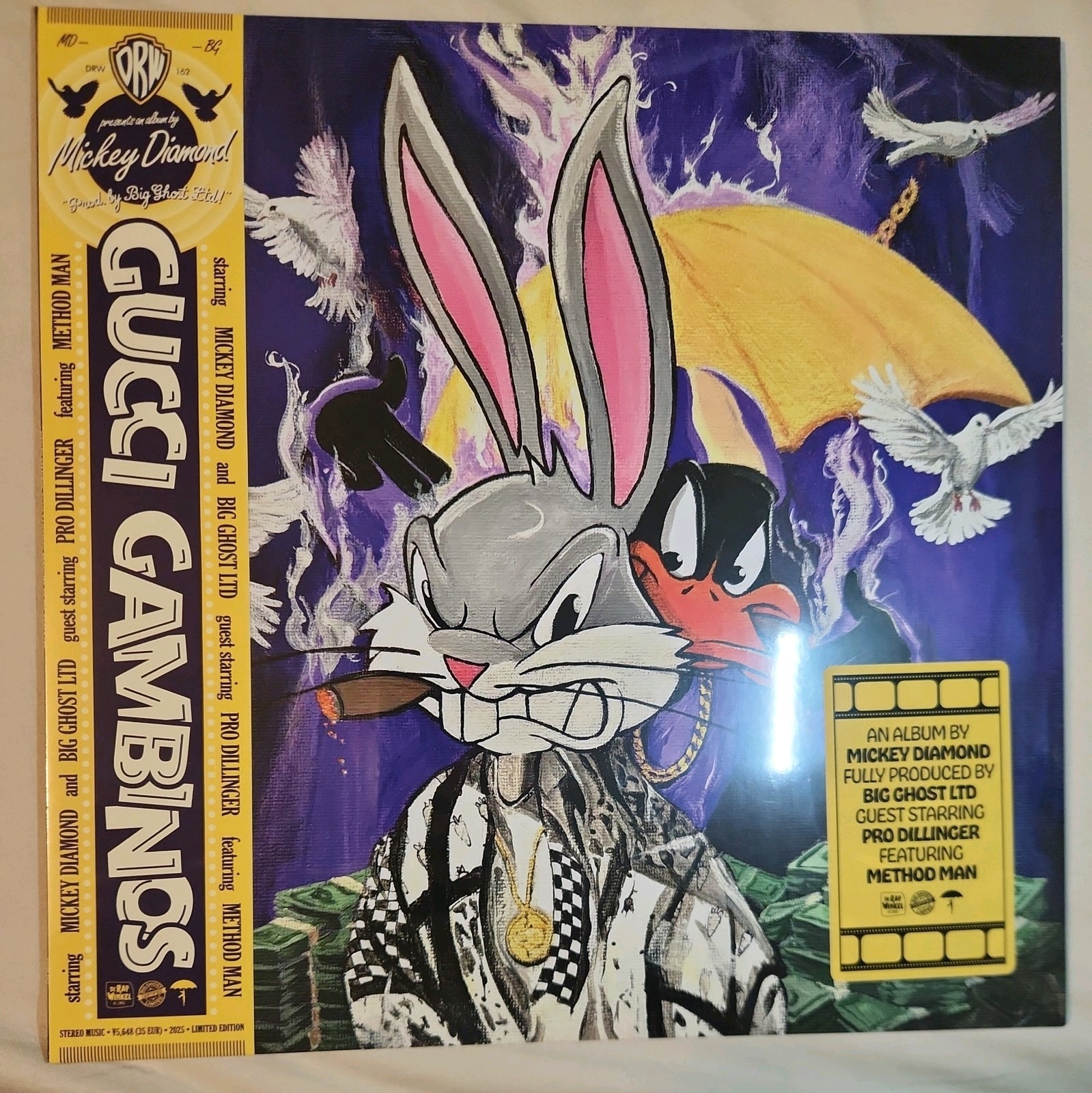 Mickey Diamond Gucci Gambinos Vinyl LP De Rap Winkel 2025 OBI Sealed Big Ghost