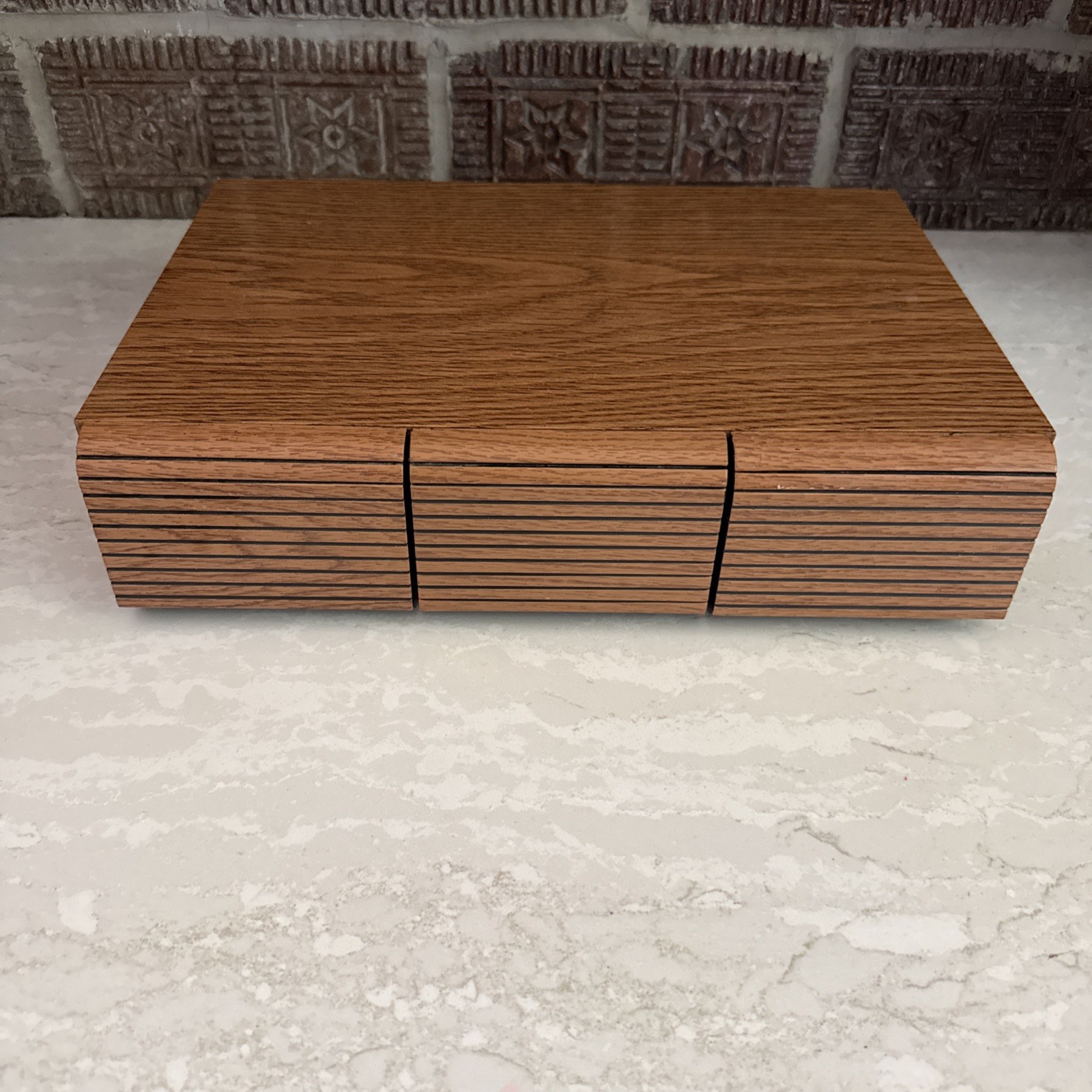 Vintage 3 Drawer Cabinet Cassette Tape Holder Storage - Holds 36 Tapes Classic