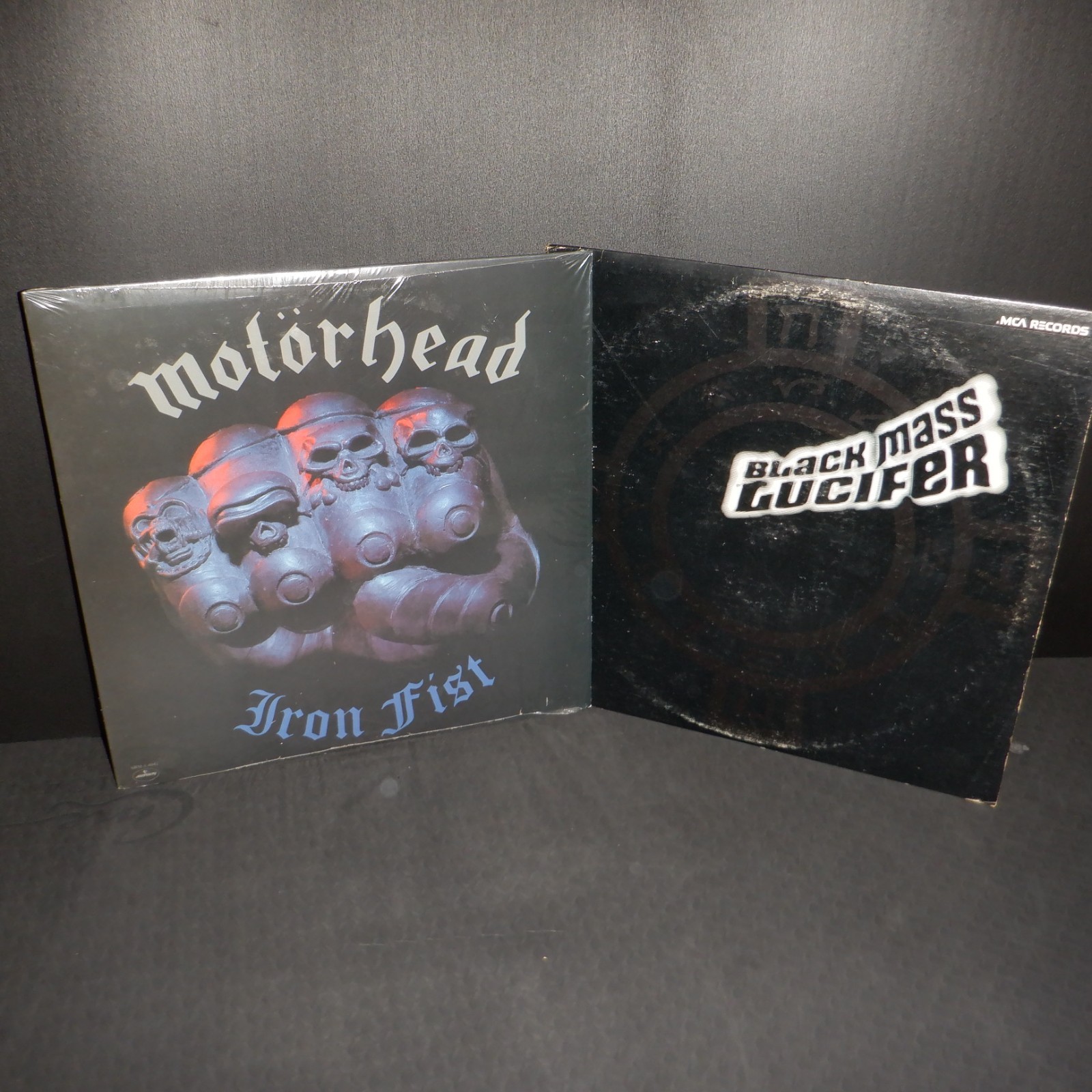 HEAVY METAL vinyl LOT x2 MOTORHEAD Iron Fist 2012 NM- + BLACK MASS LUCIFER 1971