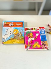 Vtg Peter Pan 1976  70s 45 Record & Book Sets Casper The Ghost & Pinocchio EUC picture