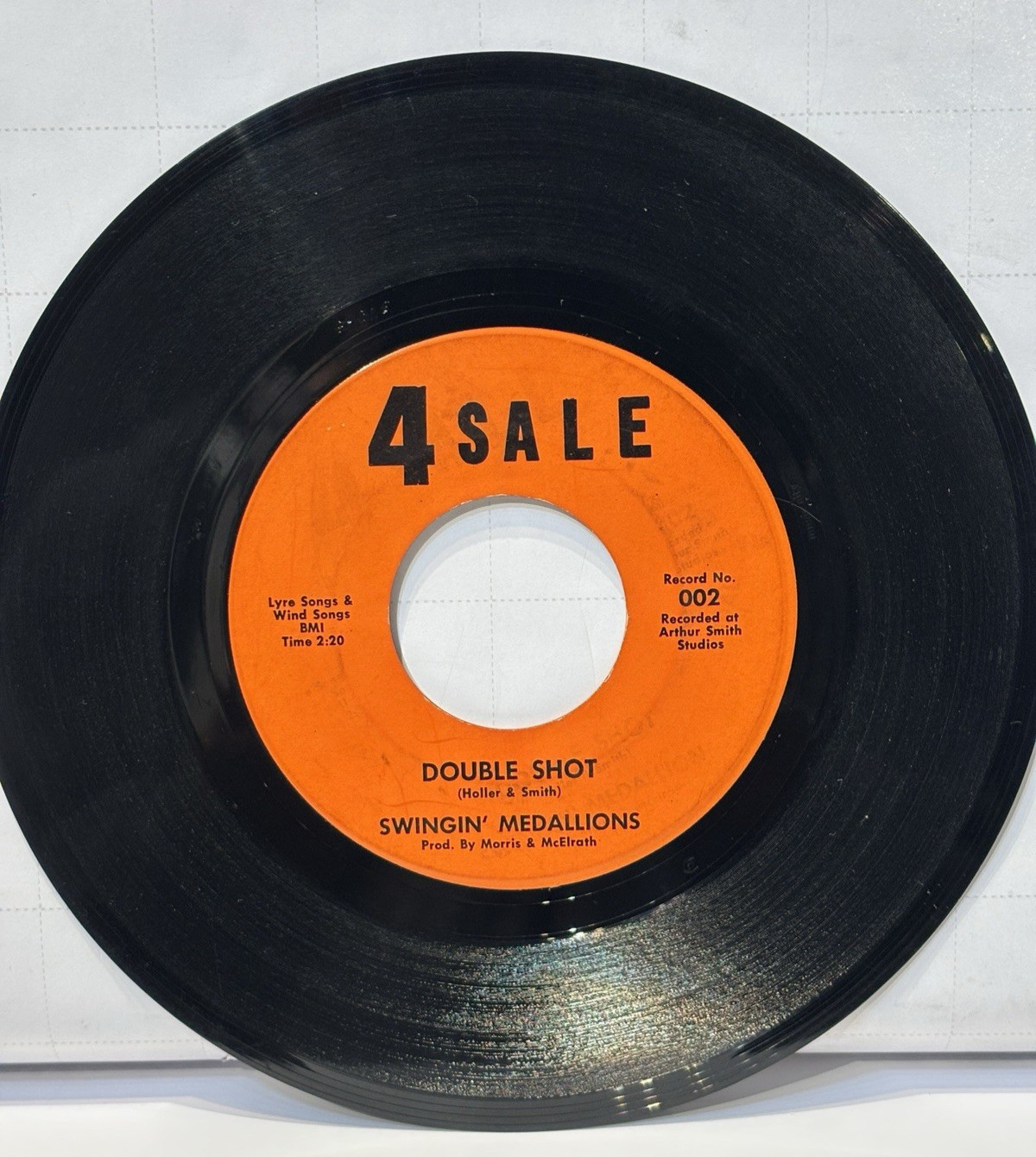 45rpm SWINGIN\' MEDALLIONS Double Shot / Here It Comes Again 1966 4 Sale  VG