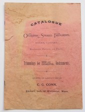 1890s CG Conn Stringed Instrument Catalog Guitar Banjo Violin Worcester RARE picture