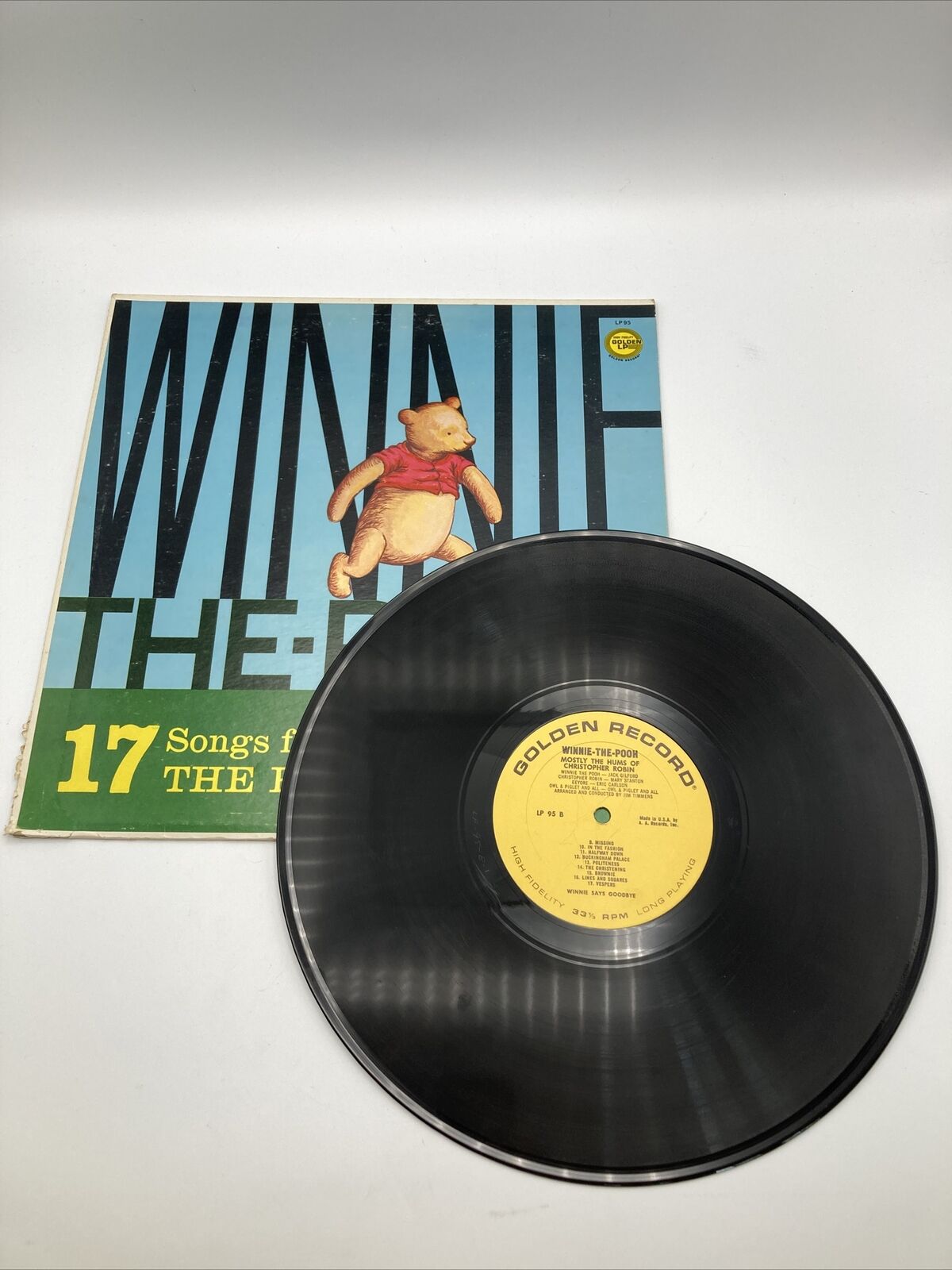Vintage Winnie The Pooh LP Vinyl 33.5 RPM
