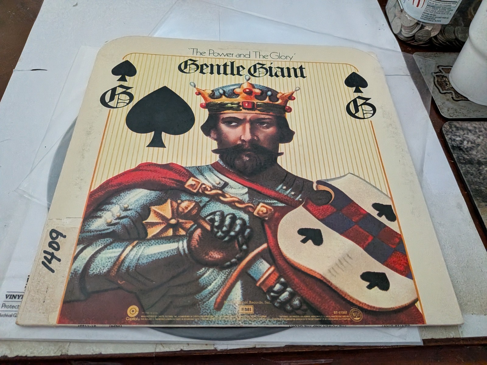 Gentle Giant The Power And The Glory 1ST 1974 Capitol ST-11337 Die Cut Cover VG+