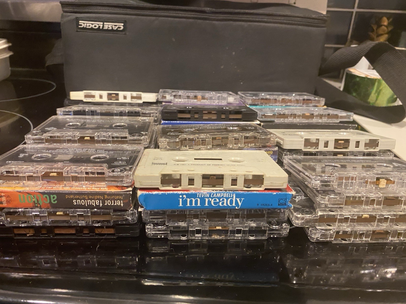 Vintage Mixed Cassette Tapes Lot Hip Hop, Oldies, Sound Tracks With  Case /strap