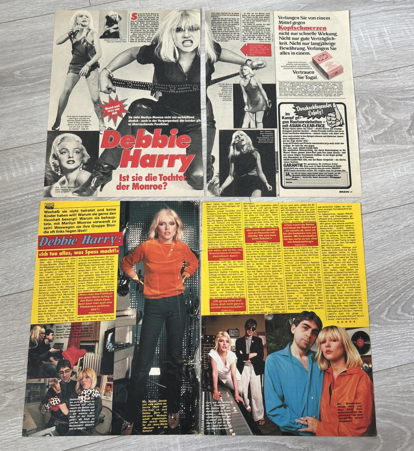 Blondie Debbie Harry Chris Stein Vintage Music Clipping Job Lot