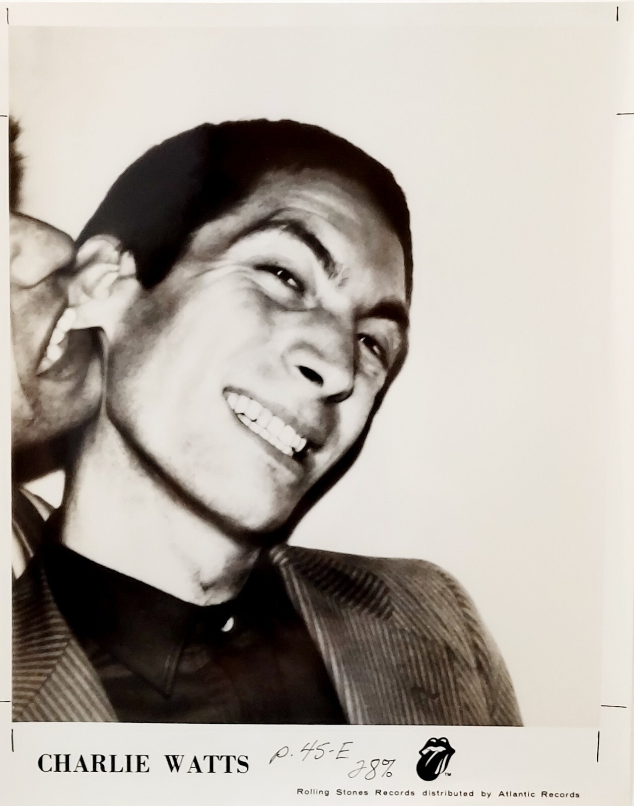 CHARLIE WATTS ROLLING STONES  8x10 Publicity Photo W/Editor Markings