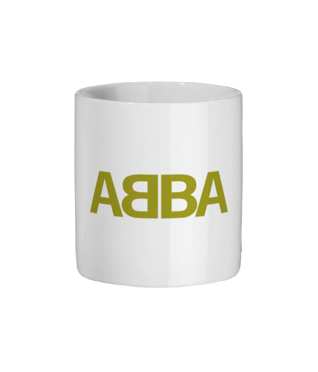 Abba Logo White Ceramic Mug Voyage Eurovision Pop Music Tea Coffee