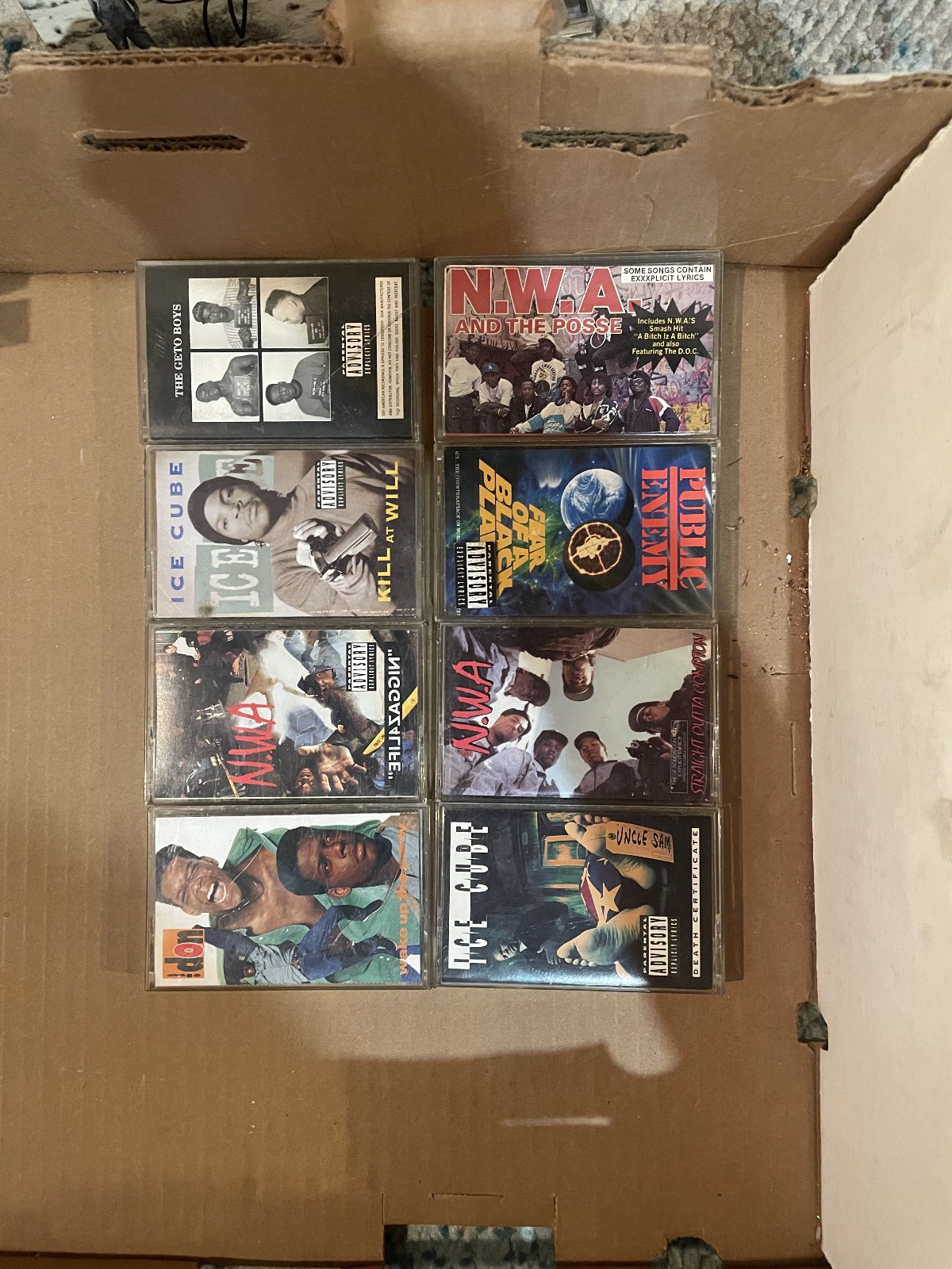 Vintage 80s 90s Hip Hop Rap Cassette Tape Collection Lot NWA Ice Cube