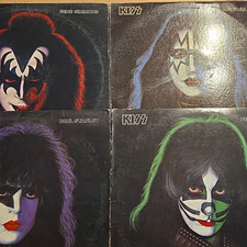 KISS Solo Albums 4x LP Lot Casablanca 12