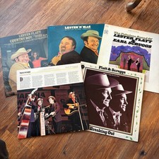 5 LPs: Lester Flatt solo, with Scruggs, with Wiseman: Graded VG- to VG+. READ. picture