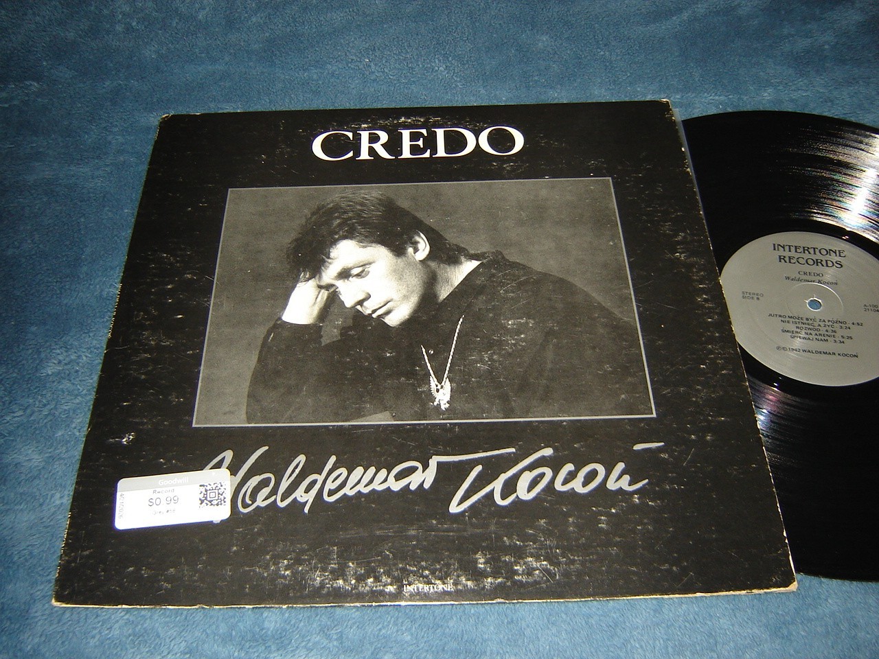 Waldemar Kocoń - Credo LP private US 1982 Intertone Polish singer SIGNED Kocon