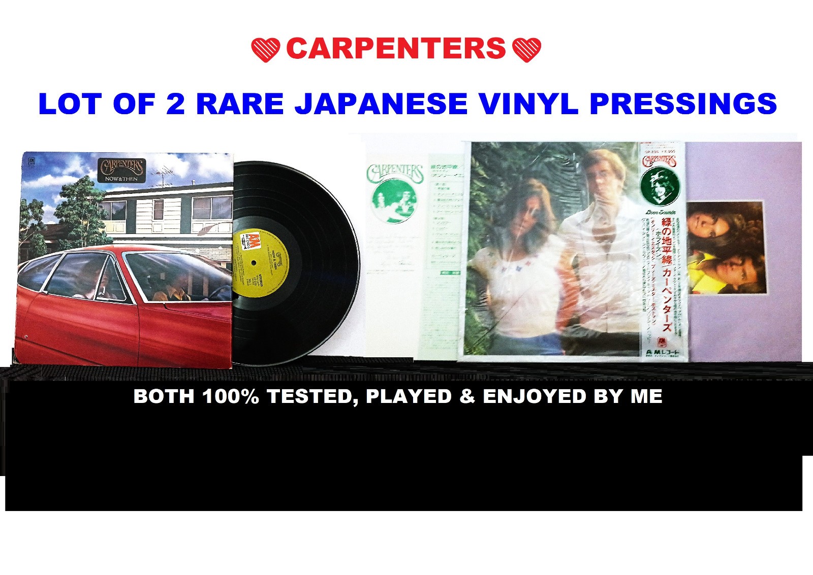 CARPENTERS: Now & Then + Horizon (Richard & Karen Carpenter) Japanese Imports👍