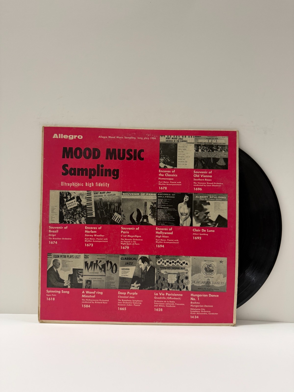 Allegro Mood Music Sampling LP 1906 1956 Ultraphonic Hi-Fi Vintage Sampler