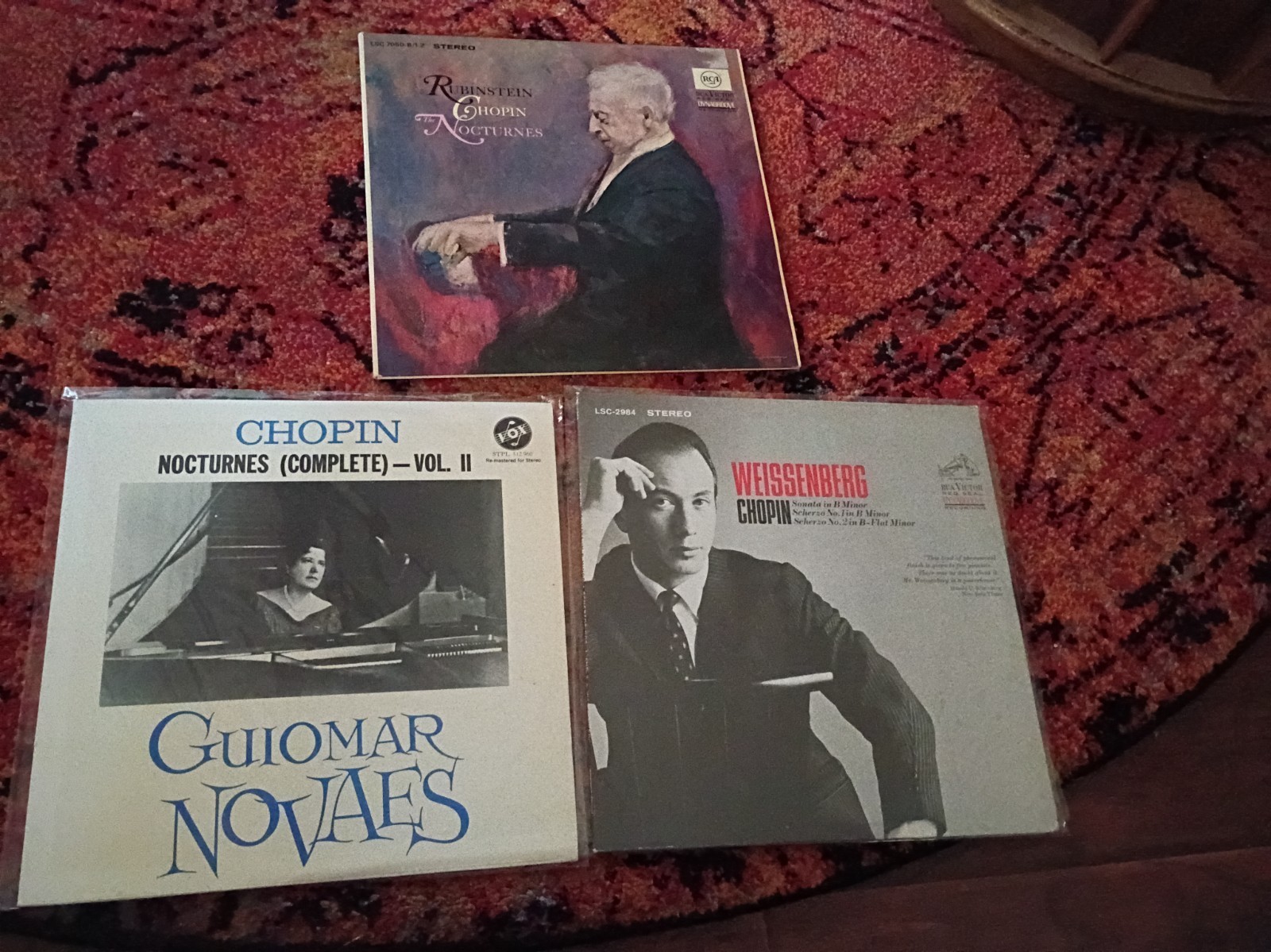 Chopin LP Vintage - Rubenstein + Weissenburg + Novaes Lot of 3 NM