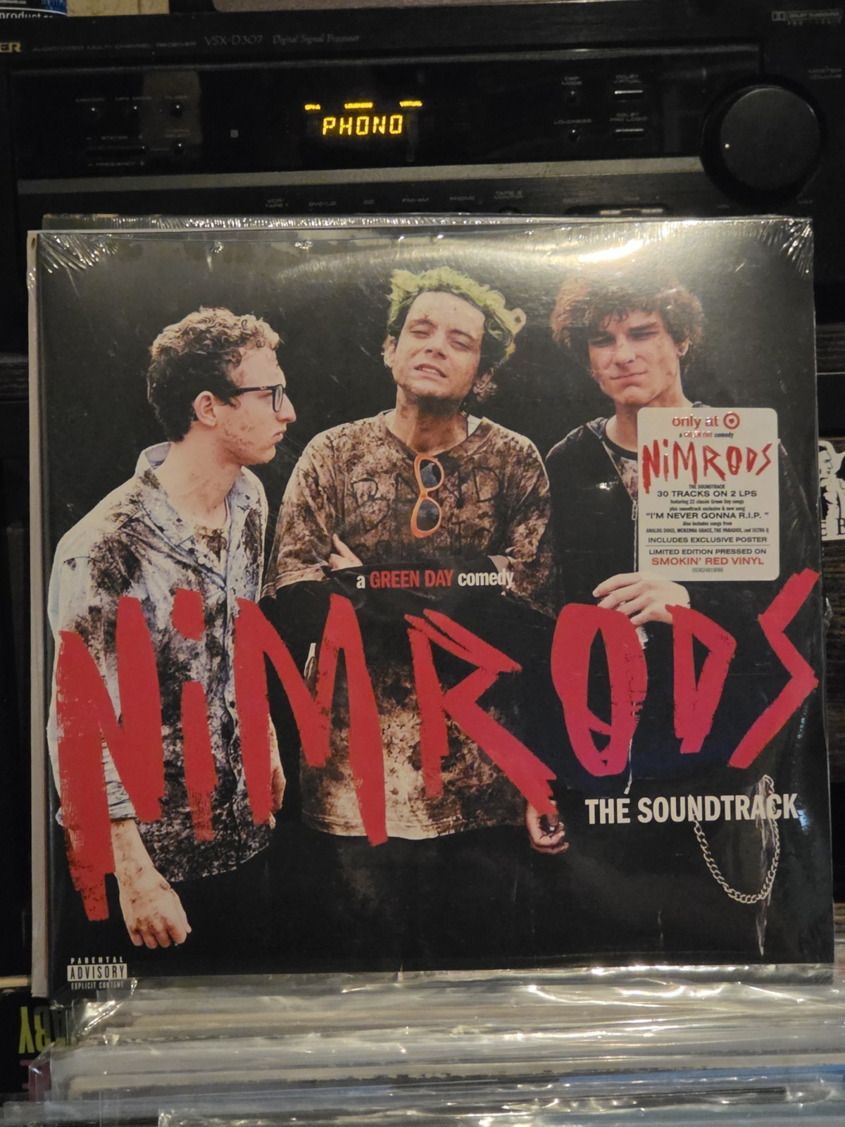 A Green Day Comedy Nimrods  Soundtrack 2 LP Smokin\' Red Vinyl New Sealed Poster