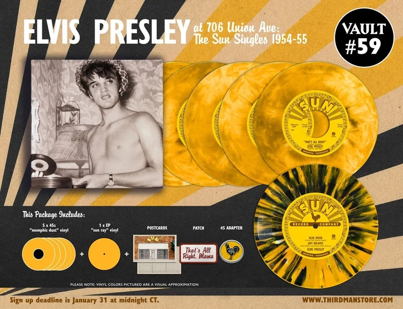Elvis - Third Man Vault #59 Elvis Presley  - THE SUN SINGLES - MINT