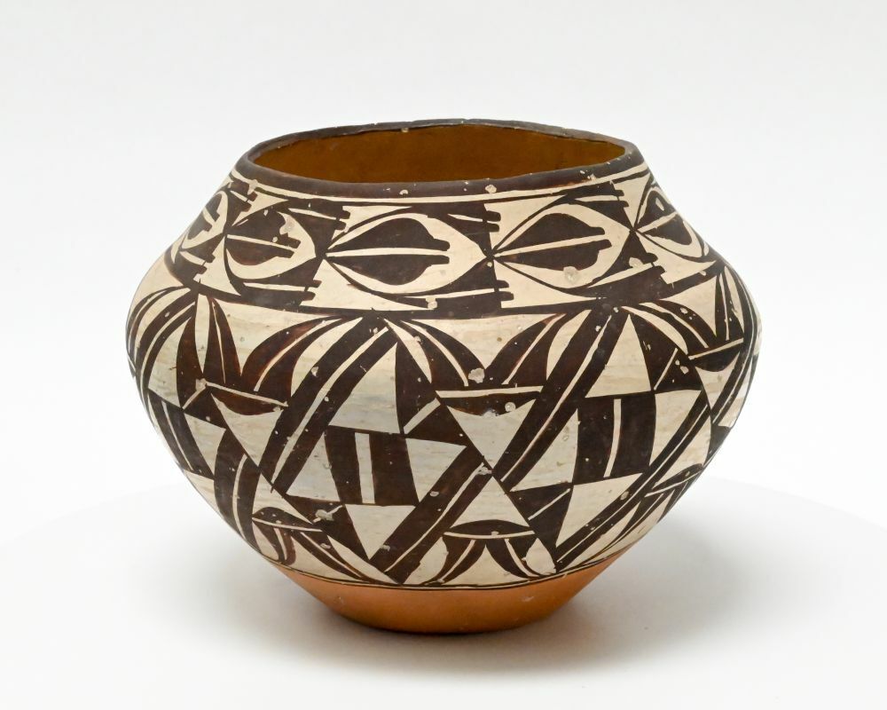 Antique Polychrome Acoma Pottery Jar