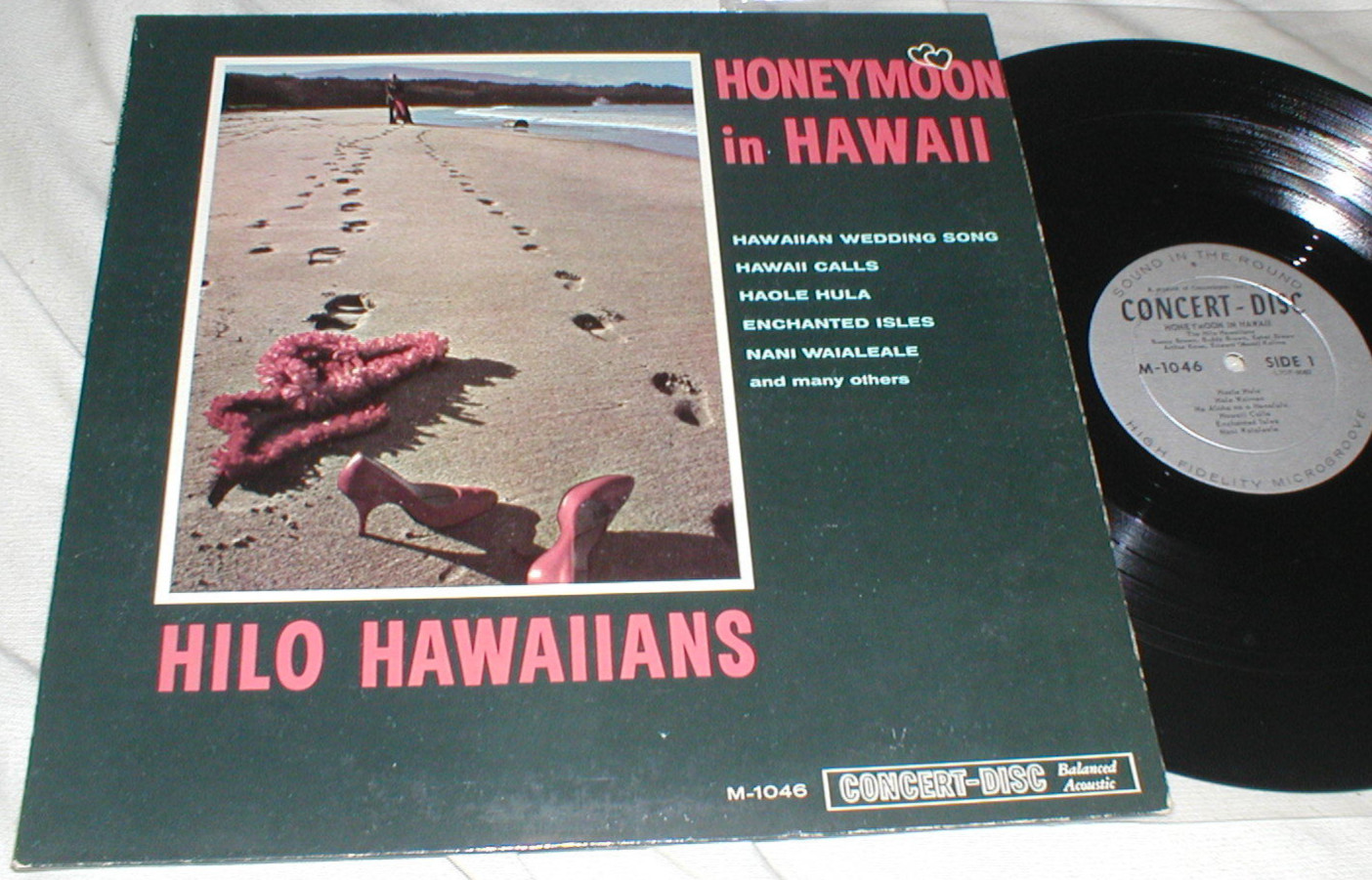 THE HILO HAWAIIANS Honeymoon In Hawaii LP Concert-Disc Mono Original 1st Ukulele