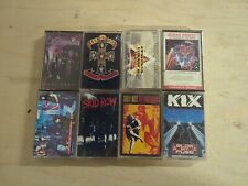 Lot Of Eight Vintage Hard Rock Heavy Metal Cassette Tapes 1980's 1990's Retro picture