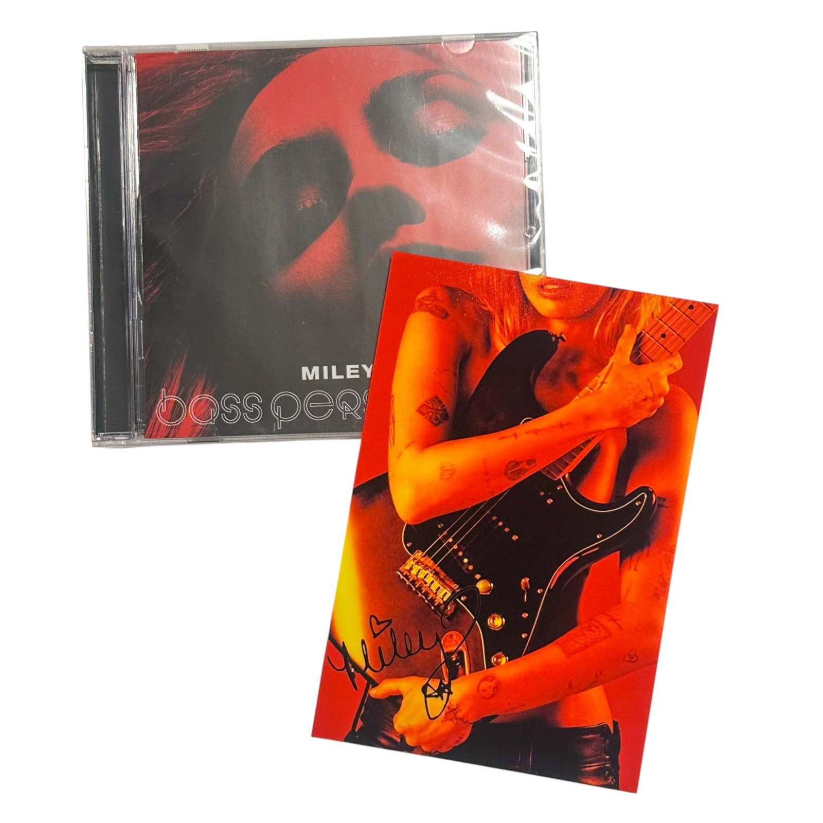 Miley Cyrus SOLD OUT Pop-Up Bass Persuades CD Album, Signed Card Autographed #2