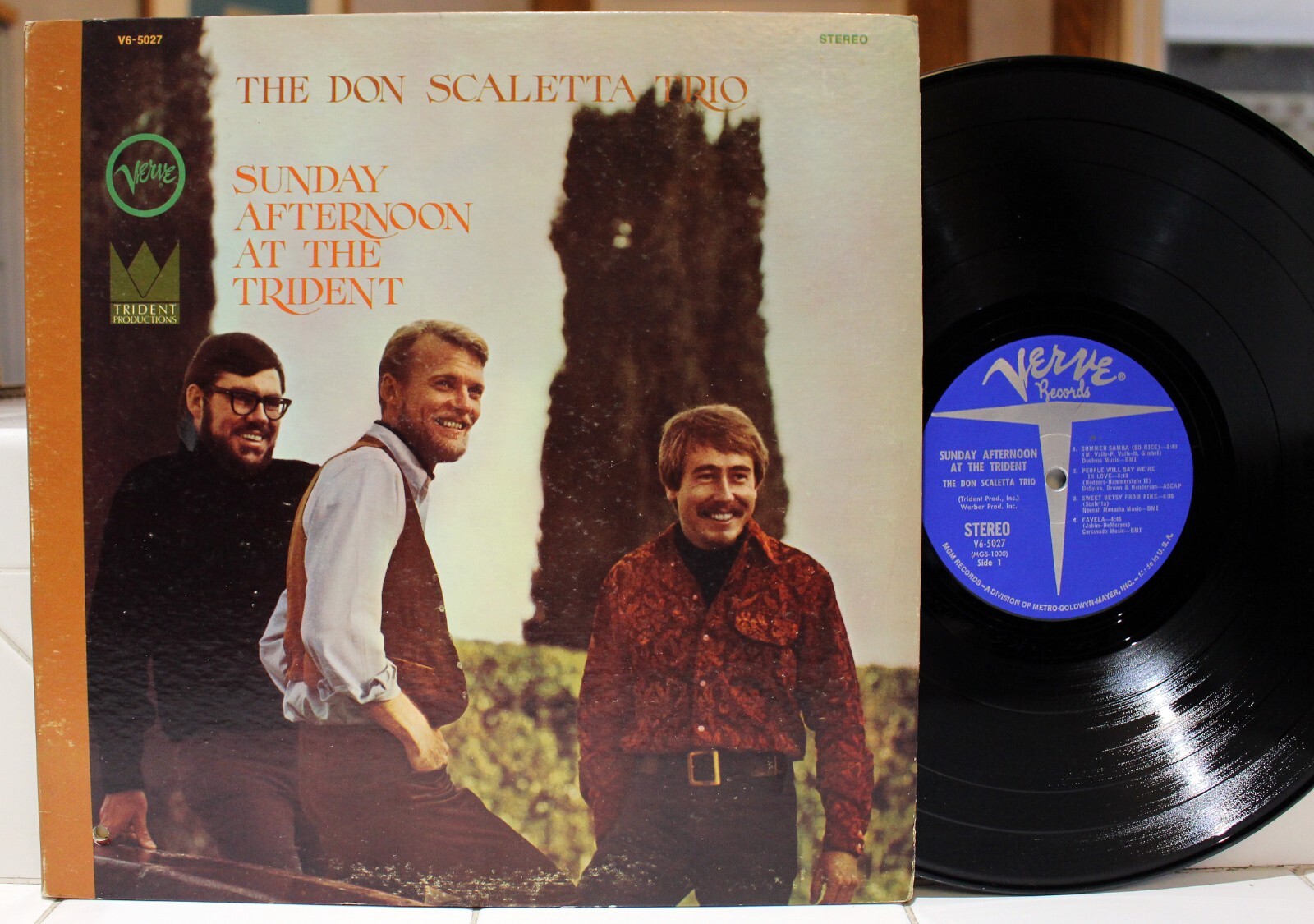 Rare Jazz LP - The Don Scaletta Trio - Sunday Afternoon At The Trident - Verve