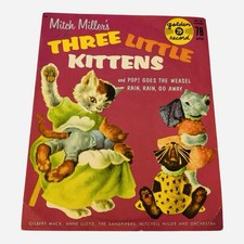 Golden Records Three Little Kittens Pop Goes The Weasel 78 RPM Yellow Record VTG picture