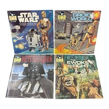 Lot of 4 Vintage Star Wars Read-Along Book & Record Sets 7