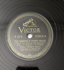 Victor Military Band Marines Hymn / Signal Corps 78 RPM           7d picture