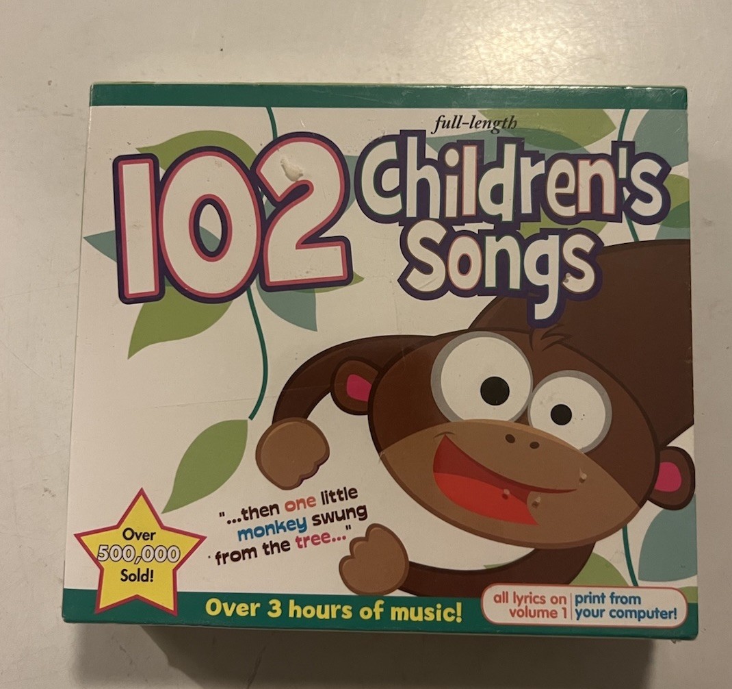 NEW 102 Children\'s Songs Kids Music Toddlers Preschool Fun [Audio CD, 3-discs]