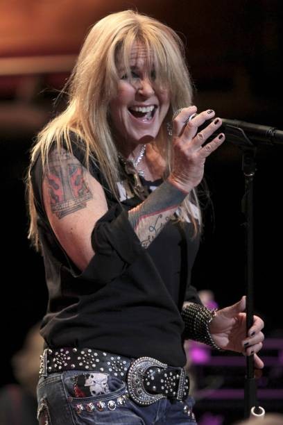 Singer guitarist Lita Ford performing at a concert on January 26 2013 Old Photo