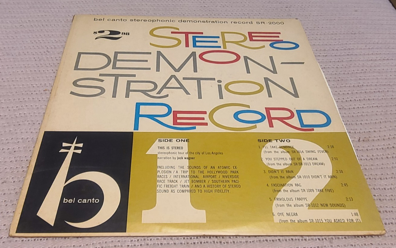 VTG Bel Canto Stereophonic Demonstration Record SR1000 Multi-colored 12” Vinyl