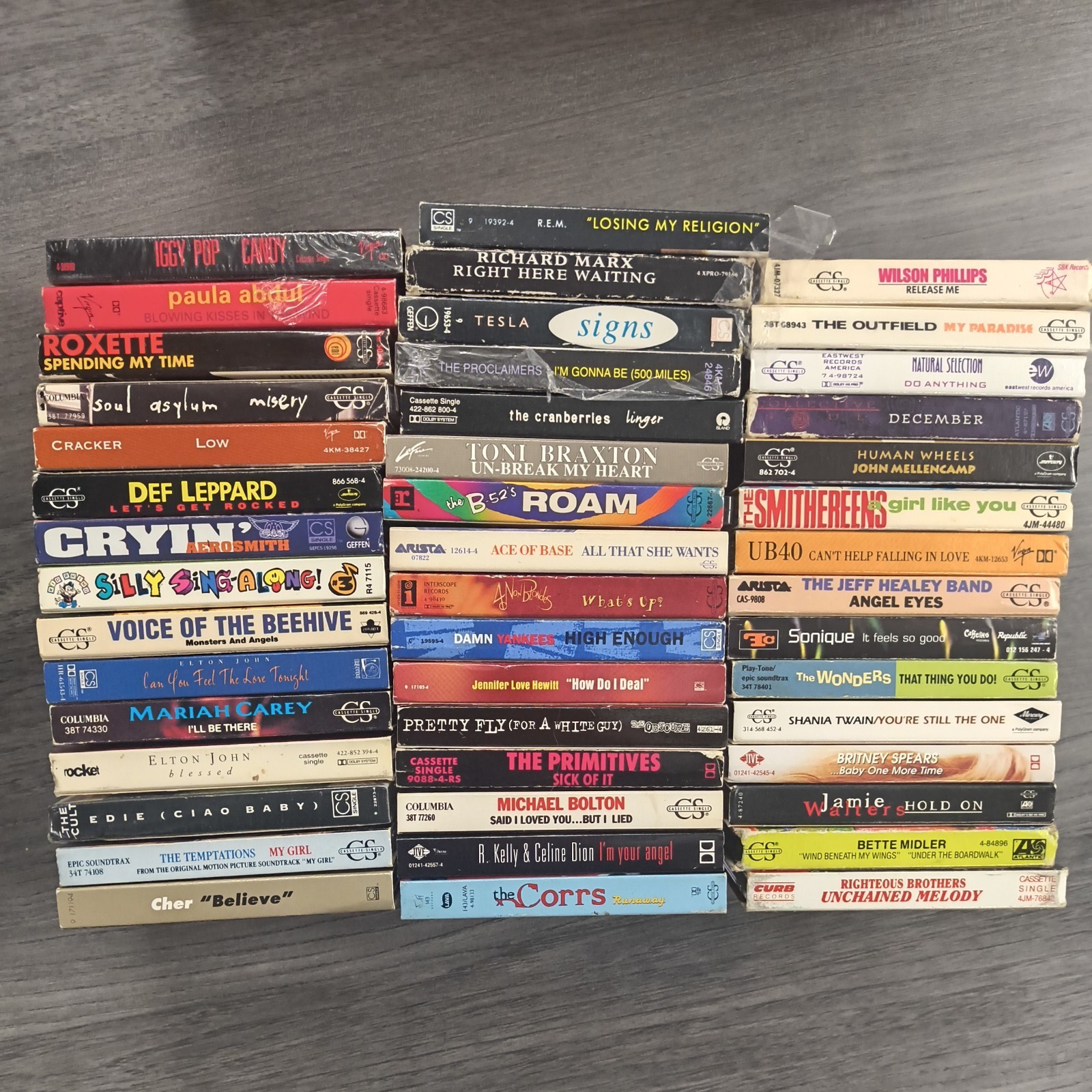 Cassette Singles Lot Of 46 VTG Tapes Rock, Dance, Pop etc🔥 LOOK 