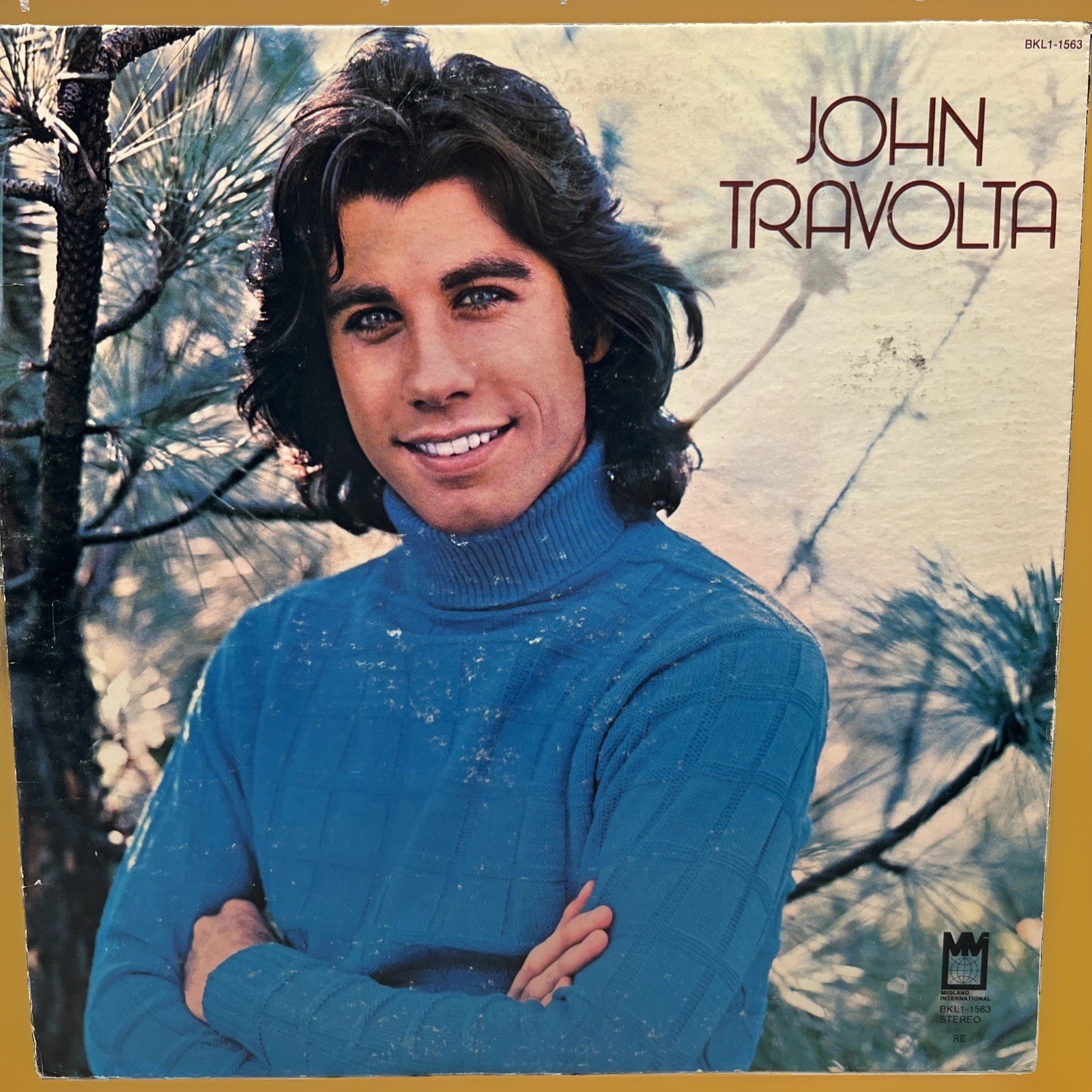 Vintage 1976 John Travolta Self-Titled Vinyl LP Record Midland BKL1-1563
