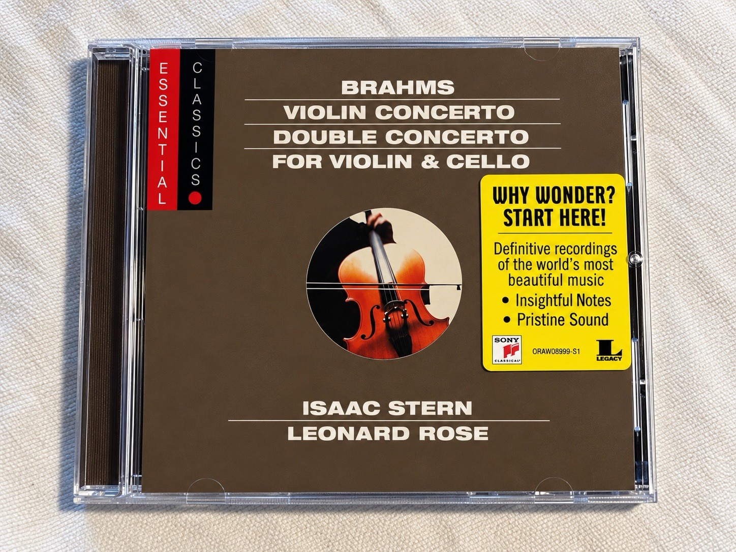 Brahms Violin Double Concertos CD Isaac Stern Leonard Rose Sony SBK 89835 SEALED